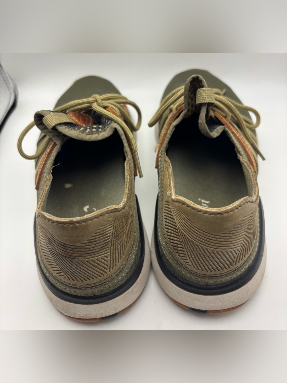 OluKai Mio Li Sneakers Men’s 8.5 Olive Green Mesh Lace Up Comfort Walking Shoes - Picture 5 of 6